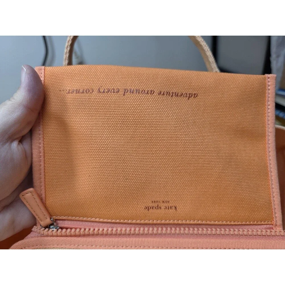 Kate Spade Dash Canvas Tote Bag In Light Cantaloupe With Wristlet